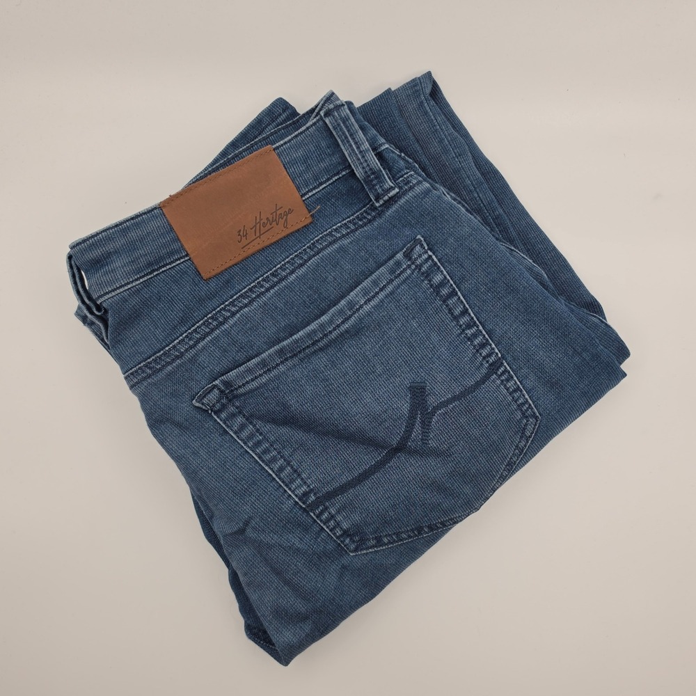 34 Heritage Jeans Mens 35x32 Courage Blue Casual Mid-Rise Straight Leg Denim